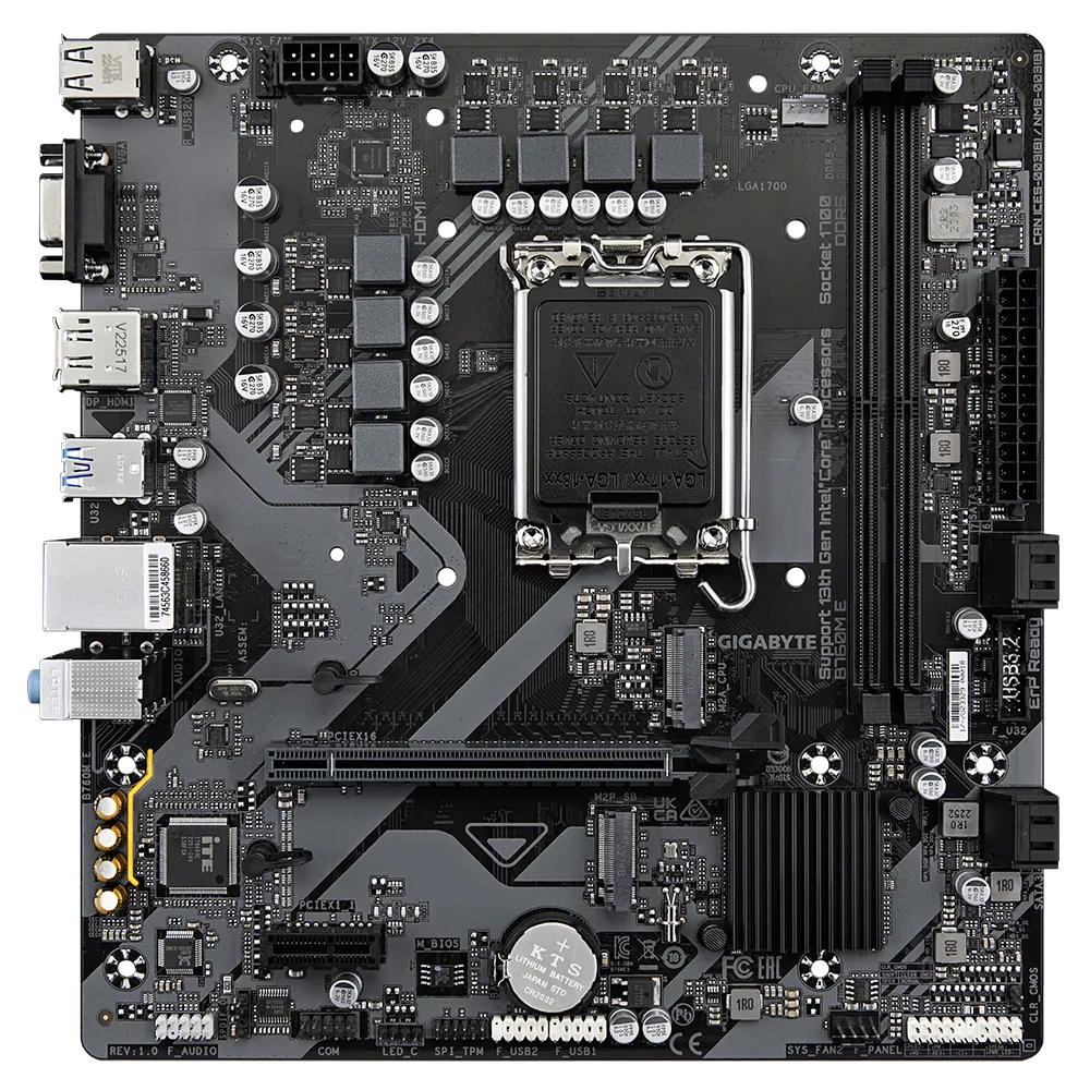 Gigabyte Motherboard B760M E DDR5 For INTEL 12th | 13th | 14th Gen view 2
